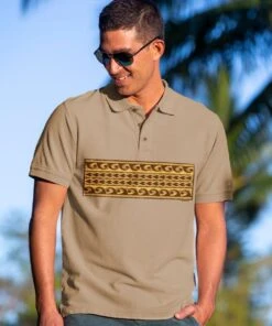Tribe Band - Kona Coffee Dyed Short Sleeve Pique’ Polo Shirt