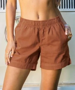 Cinnamon Dyed Shoreline Twill Shorts