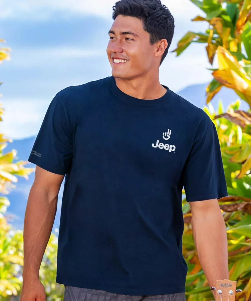 Jeep Wave Scenic - Navy Short Sleeve Crewneck T-Shirt 4 Jeep Wave Scenic - Navy Short Sleeve Crewneck T-Shirt - Image 2