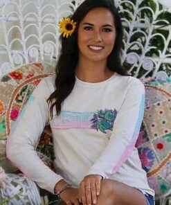 Turtle Fantasy Band - Coconut Dyed Long Sleeve Crewneck T-Shirt