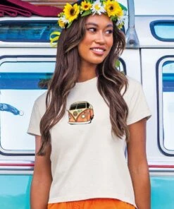 Volkswagen Summer Of Love Scenic - Coconut Dyed Short Sleeve Crewneck T-Shirt