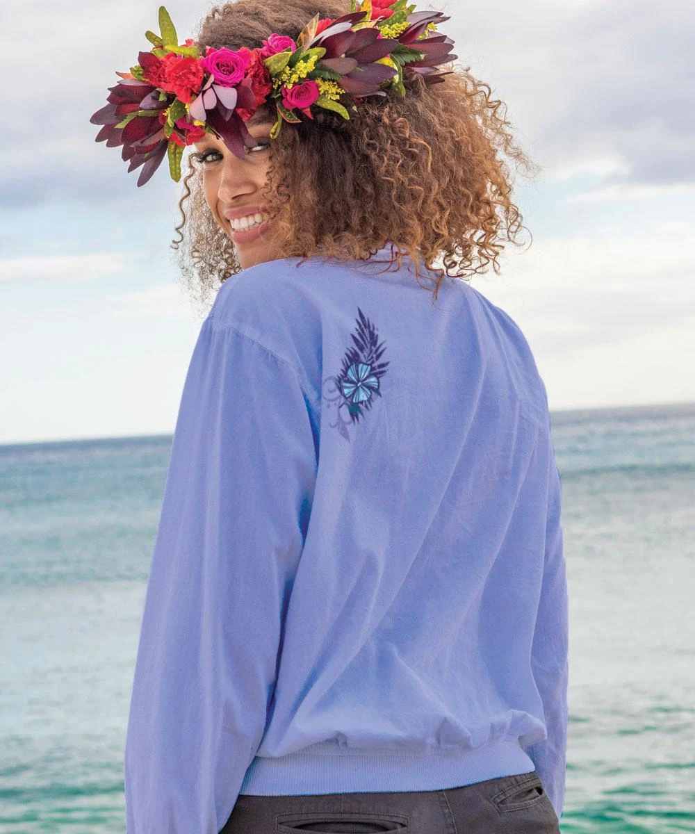 Elegance - Lavender Dyed Long Sleeve Lightweight Pullover 4 Elegance - Lavender Dyed Long Sleeve Lightweight Pullover - Image 2