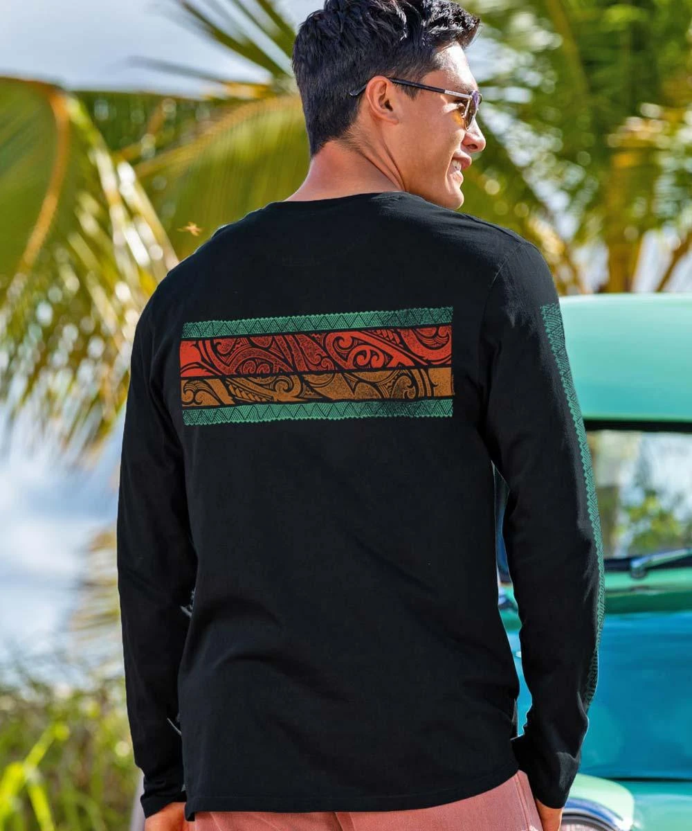 Alakai Band - Jet Black Long Sleeve Pima T-Shirt 4 Alakai Band - Jet Black Long Sleeve Pima T-Shirt - Image 2