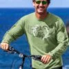 Honu Mano Legend - Hemp Dyed Long Sleeve Crewneck T-Shirt