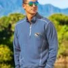 Humu Hawaii Diamond - Blue Heather Long Sleeve Mountain Peak Pullover