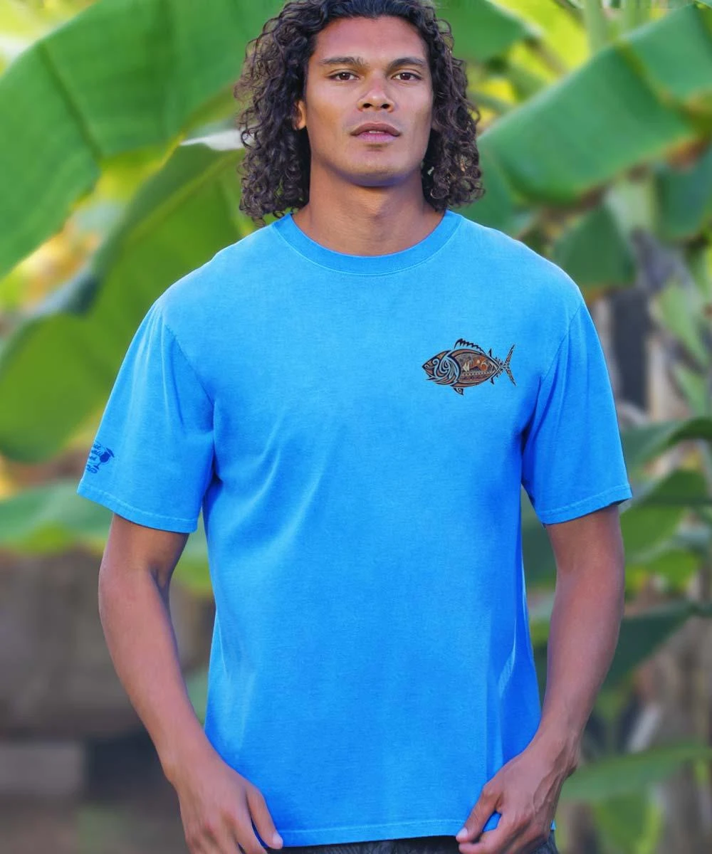 The Hunt - Blue Hawaii Dyed Short Sleeve Crewneck T-Shirt 4 The Hunt - Blue Hawaii Dyed Short Sleeve Crewneck T-Shirt - Image 2