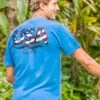 USA Est 1776 - Blue Hawaii Dyed Short Sleeve Crewneck T-Shirt -Crazyshirts Online Shop acba7a6a b040 4067 974c 7e6898b3a337