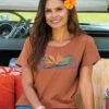 Bird Of Paradise - Cinnamon Dyed Short Sleeve Scoop Neck T-Shirt -Crazyshirts Online Shop ad67badc 65ff 44af 8c0f 025620c53160