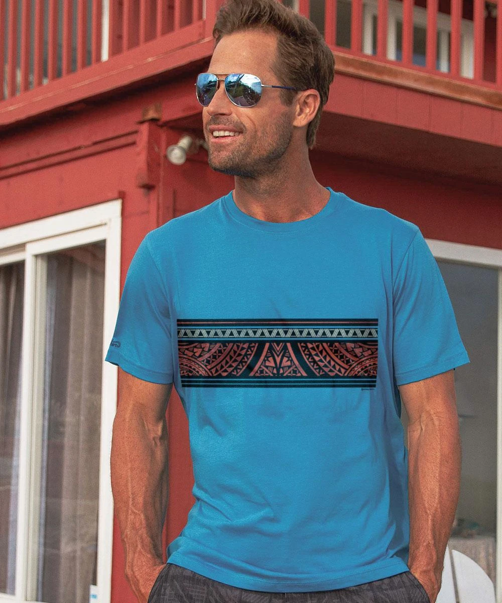 Chief Tapa Band - Deep Sea Short Sleeve Pima T-Shirt 3 Chief Tapa Band - Deep Sea Short Sleeve Pima T-Shirt