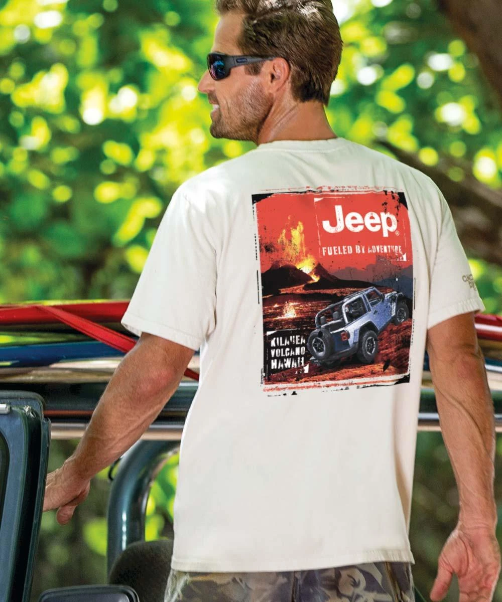 Jeep Fueled By Jeep - Coconut Dyed Short Sleeve Crewneck T-Shirt 3 Jeep Fueled By Jeep - Coconut Dyed Short Sleeve Crewneck T-Shirt