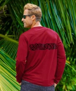 Maori Band - Rugby Red Long Sleeve Pima T-Shirt -Crazyshirts Online Shop b5f6cc14 fa85 4ef5 b54b f35dd0b23cb6