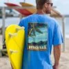 Beach Poster - Blue Hawaii Dyed Short Sleeve Crewneck T-Shirt -Crazyshirts Online Shop bf132eeb 2f80 46b3 8c38 a768dd7dac0e