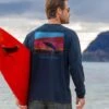 Wyland® Whale Sighting - Navy Long Sleeve Crewneck T-Shirt -Crazyshirts Online Shop c0ea8162 b38b 4ea7 ba6d 929de5e003ac