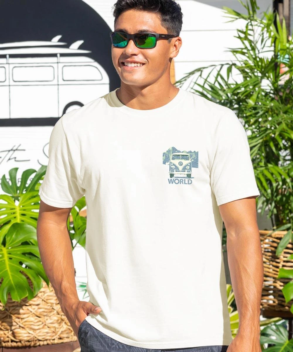 Volkswagen World Traveler - Coconut Dyed Short Sleeve Crewneck T-Shirt 4 Volkswagen World Traveler - Coconut Dyed Short Sleeve Crewneck T-Shirt - Image 2
