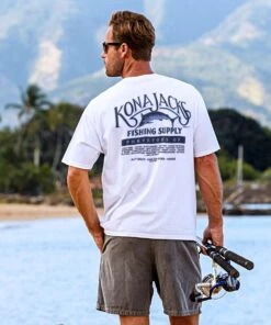 Kona Jack’s - White Short Sleeve Crewneck T-Shirt