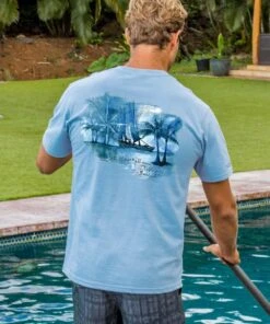 Sail Away - Blue Sky Short Sleeve Crewneck T-Shirt