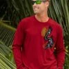 Dragon Flurry - Rugby Red Long Sleeve Pima T-Shirt -Crazyshirts Online Shop dcf7828b babd 4f54 9784 34204a926032