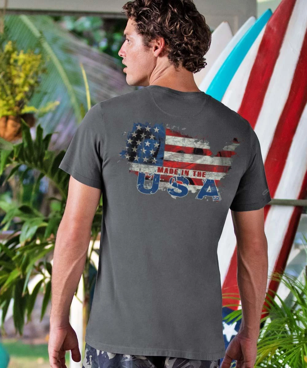 USA Made - Smoke Short Sleeve Pima T-Shirt 3 USA Made - Smoke Short Sleeve Pima T-Shirt