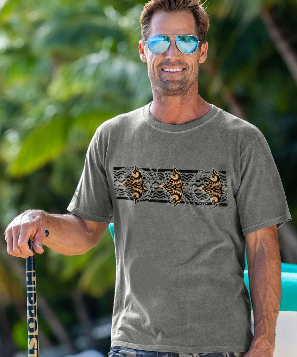 Manta Reef Band - Crater Dyed® Short Sleeve Crewneck T-Shirt 3 Manta Reef Band - Crater Dyed® Short Sleeve Crewneck T-Shirt