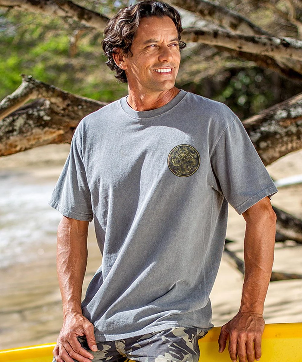 Golden Dragon - Crater Dyed® Short Sleeve Crewneck T-Shirt 4 Golden Dragon - Crater Dyed® Short Sleeve Crewneck T-Shirt - Image 2