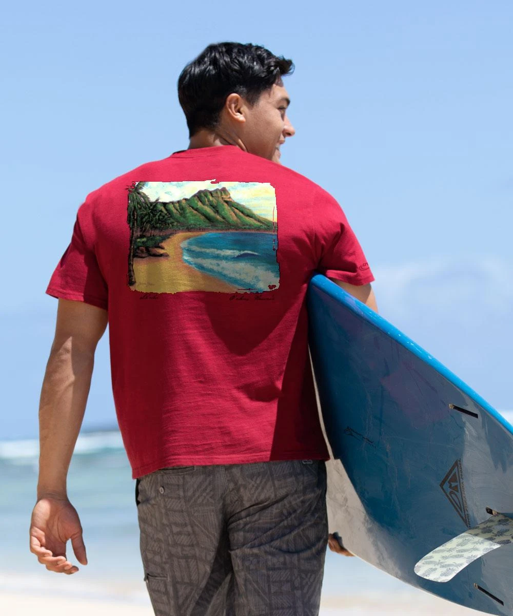 Sunrise Leahi - Garnet Short Sleeve Crewneck T-Shirt 3 Sunrise Leahi - Garnet Short Sleeve Crewneck T-Shirt
