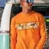 Tiki Band - Apricot Dyed Long Sleeve Crewneck T-Shirt -Crazyshirts Online Shop e9ddb7f0 626d 4f3a 90c8 854f5d1f2467
