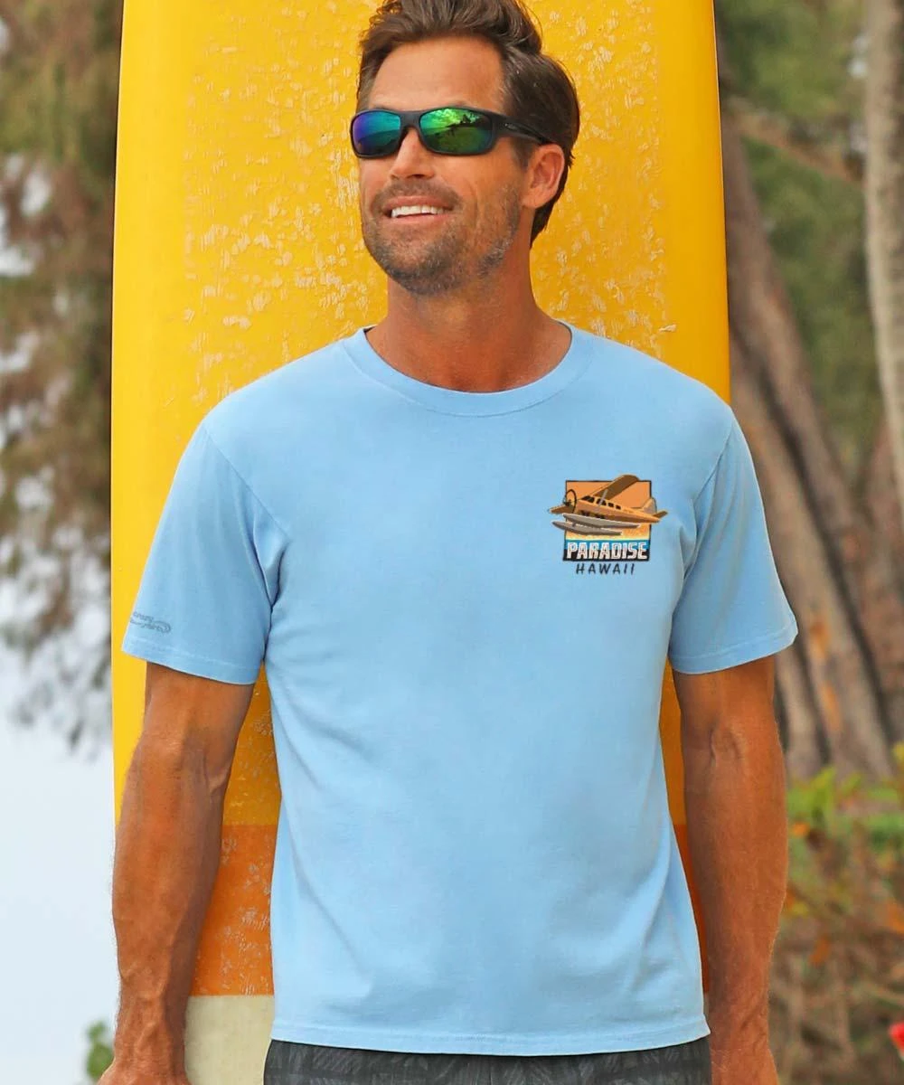 Escape To Paradise - Blue Sky Short Sleeve Crewneck T-Shirt 4 Escape To Paradise - Blue Sky Short Sleeve Crewneck T-Shirt - Image 2