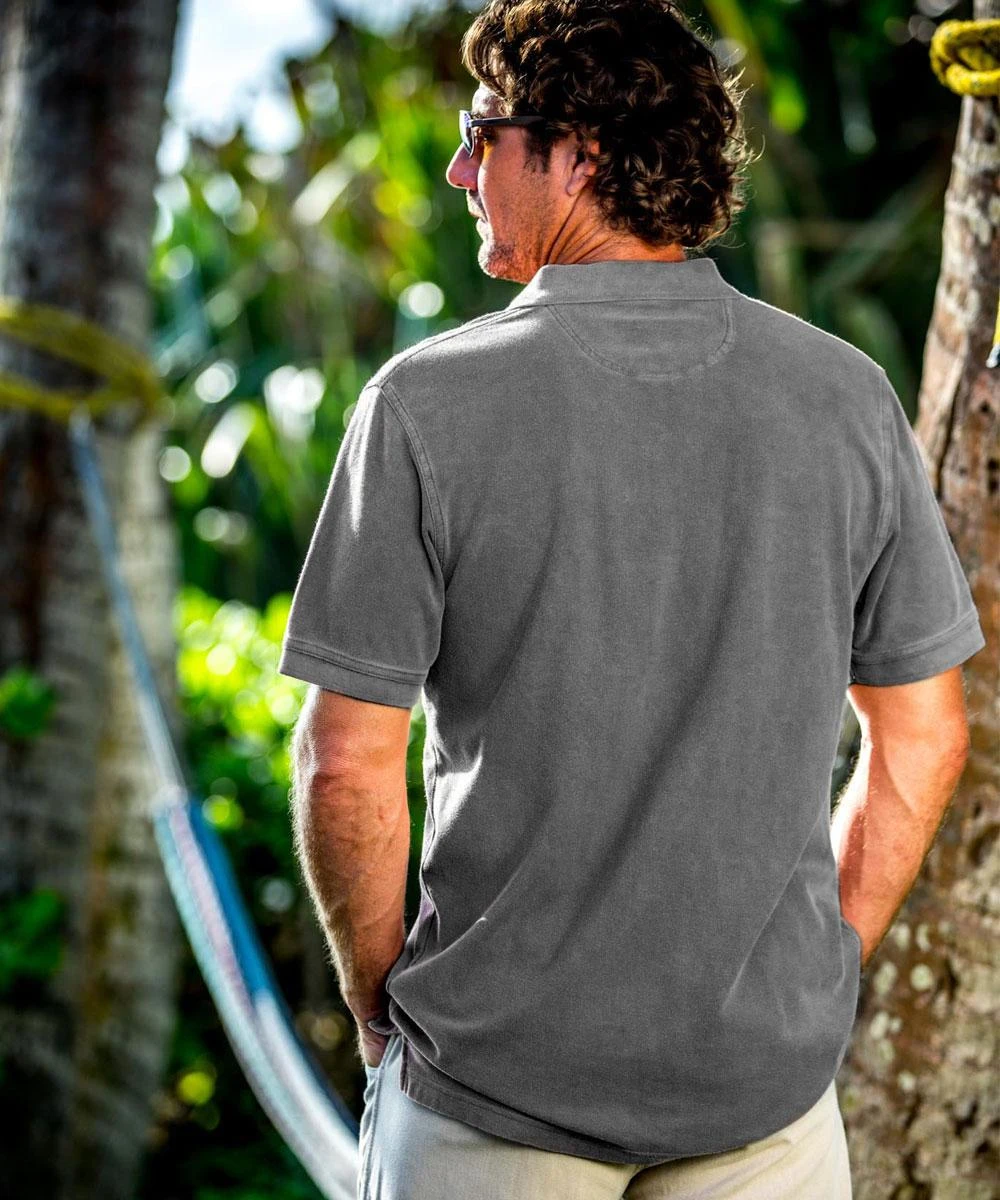 Mano Aumakua - Crater Dyed® Short Sleeve Pique’ Polo Shirt 4 Mano Aumakua - Crater Dyed® Short Sleeve Pique’ Polo Shirt - Image 2