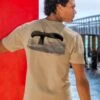 Wyland® Whale Tail Brushed - Kona Coffee Dyed Short Sleeve Crewneck T-Shirt -Crazyshirts Online Shop f36e7434 46b2 43dc 8c1e c275510b28ad