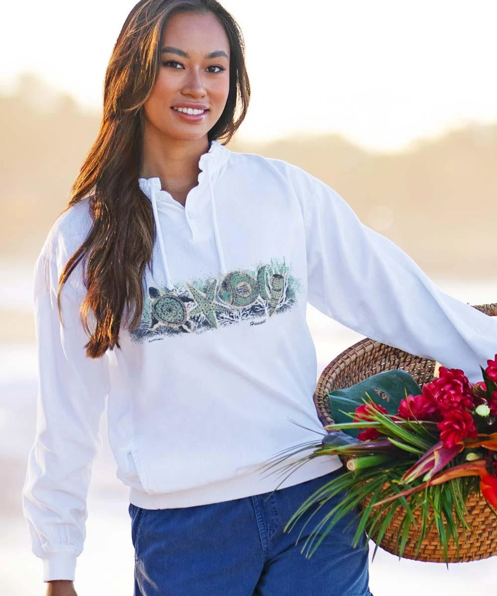 Sea Band - White Long Sleeve Lightweight Pullover 3 Sea Band - White Long Sleeve Lightweight Pullover