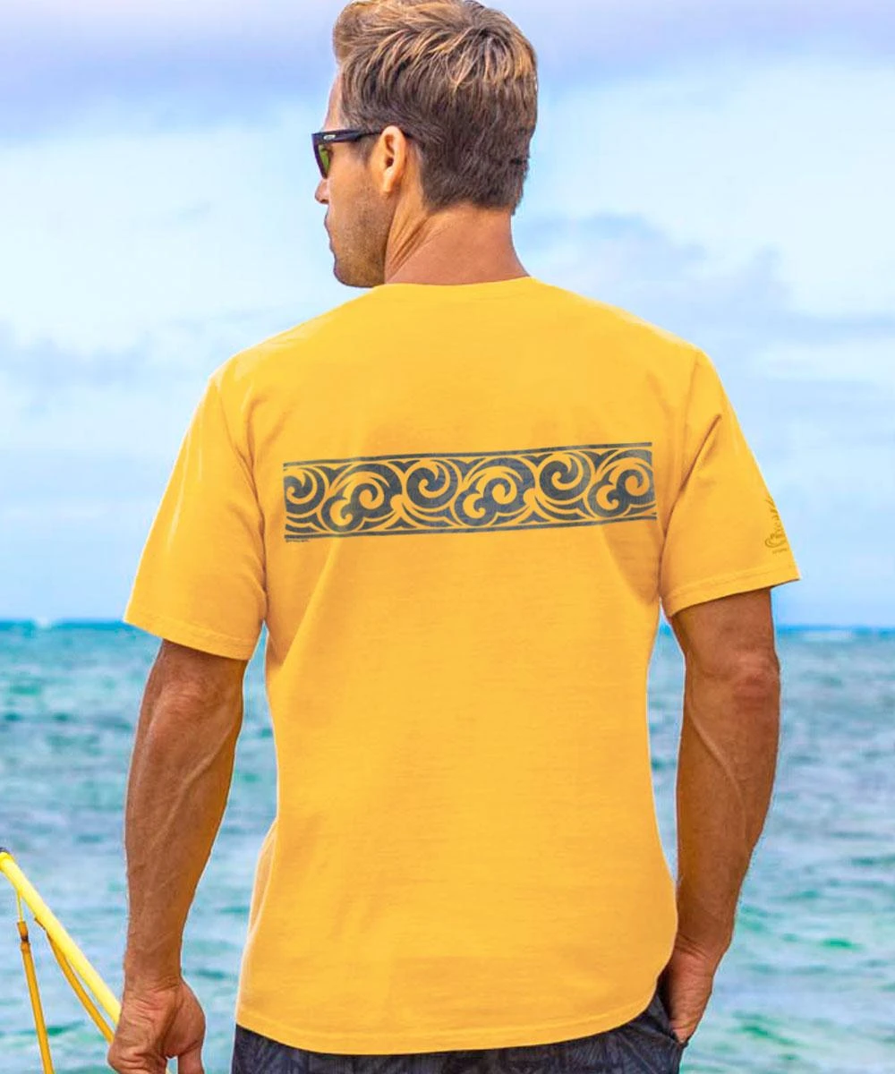 Ethnic Band - Pineapple Dyed Short Sleeve Crewneck T-Shirt 4 Ethnic Band - Pineapple Dyed Short Sleeve Crewneck T-Shirt - Image 2
