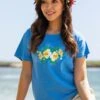 Hibiscus Lei Po’o - Blue Hawaii Dyed Short Sleeve Scoop Neck T-Shirt -Crazyshirts Online Shop fbfbf720 df75 44ca 952f 62907db026d3