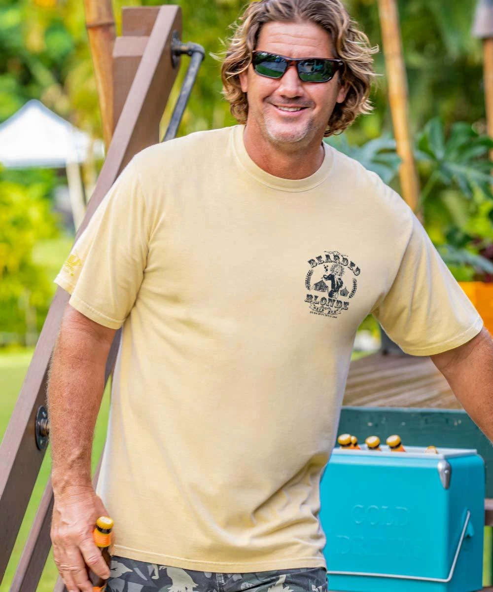 Bearded Blonde Ale - Beer Dyed Short Sleeve Crewneck T-Shirt 4 Bearded Blonde Ale - Beer Dyed Short Sleeve Crewneck T-Shirt - Image 2